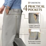 EaseTactic - Flex Fit Zipper-Pocket Durable Pants
