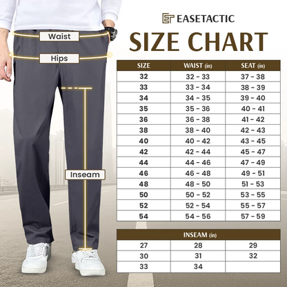EaseTactic - Flex Fit Zipper-Pocket Durable Pants