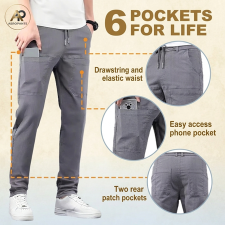 AeroPants - High Stretch Multi-pocket Durable Cargo Pants